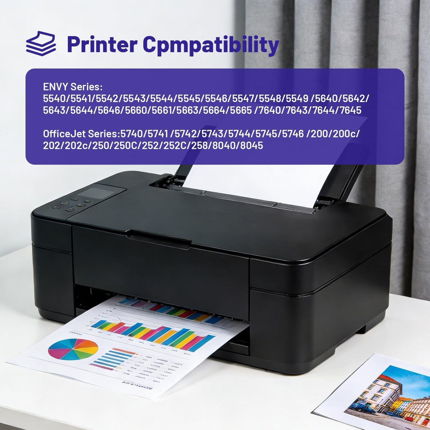NSDHInk Remanufactured 62XL Ink Cartridge High Yield Combo Pack Replacement for HP Ink 62XL 62 XL for Envy 5540 5640 5660 7644 7645 8005 OfficeJet 5740 8040 250 200 Series Printer (1Black 1Tri-Color)