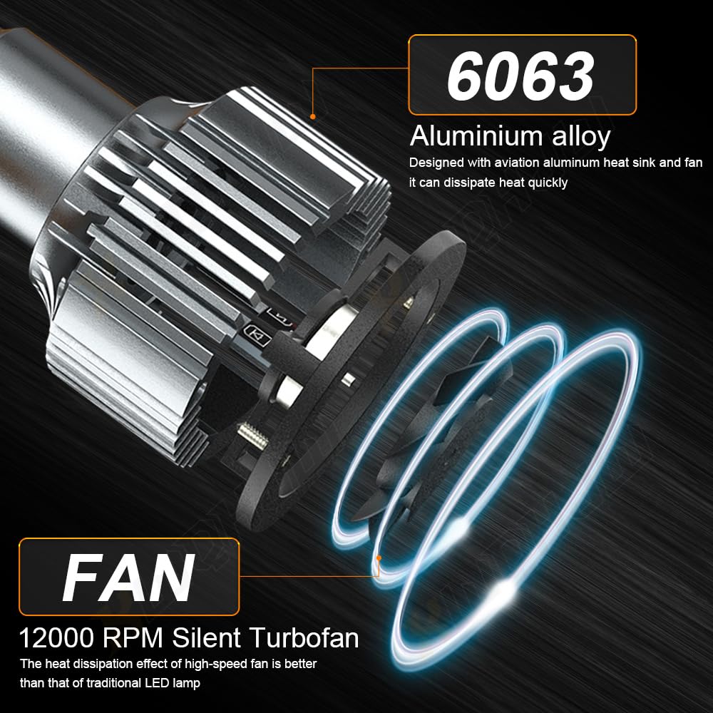 LED Headlight Bulbs For Honda Civic 2004 2005 2006 2007 2008 2009 2010 2011 2012 2013 2014 2015 2015 Dodge Journey 2009-2019,Replacement Halogen Headlamp, 6000K White Super Bright, Plug and Play, 4PCS
