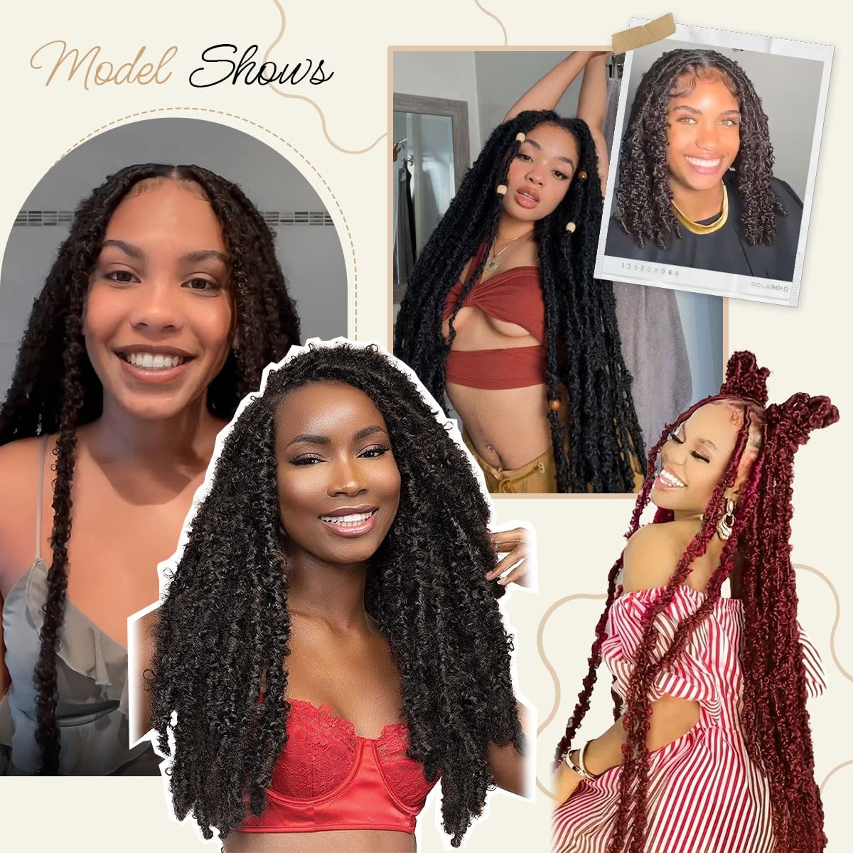 36Inch 8Pack Black Butterfly Locs Crochet HairSoft Butterfly Locs Distressed Faux Locs Crochet Hair Pre Looped Natural Crochet Hair for Black Woman