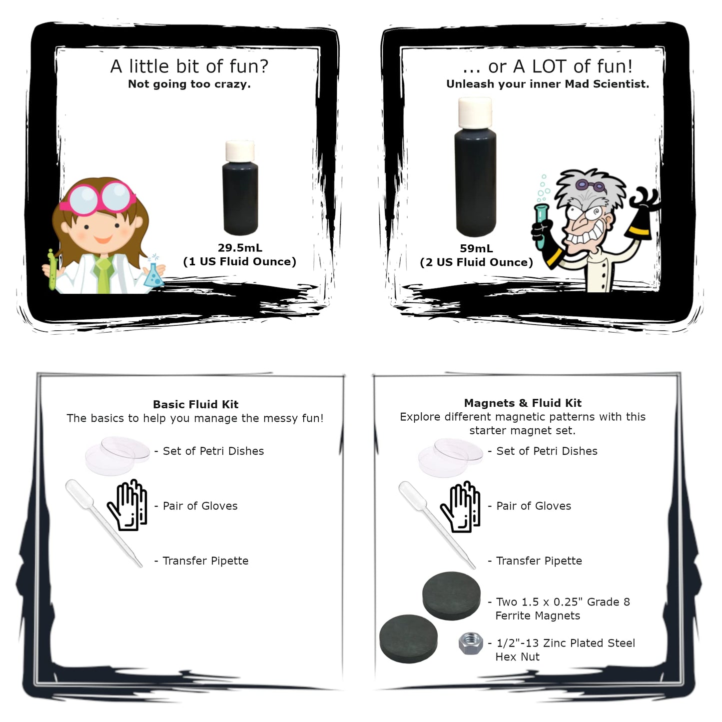 CMS Magnetics® Magnetic Ferrofluid for Fun! 2 OZ. Packed with Gloves and Dropper