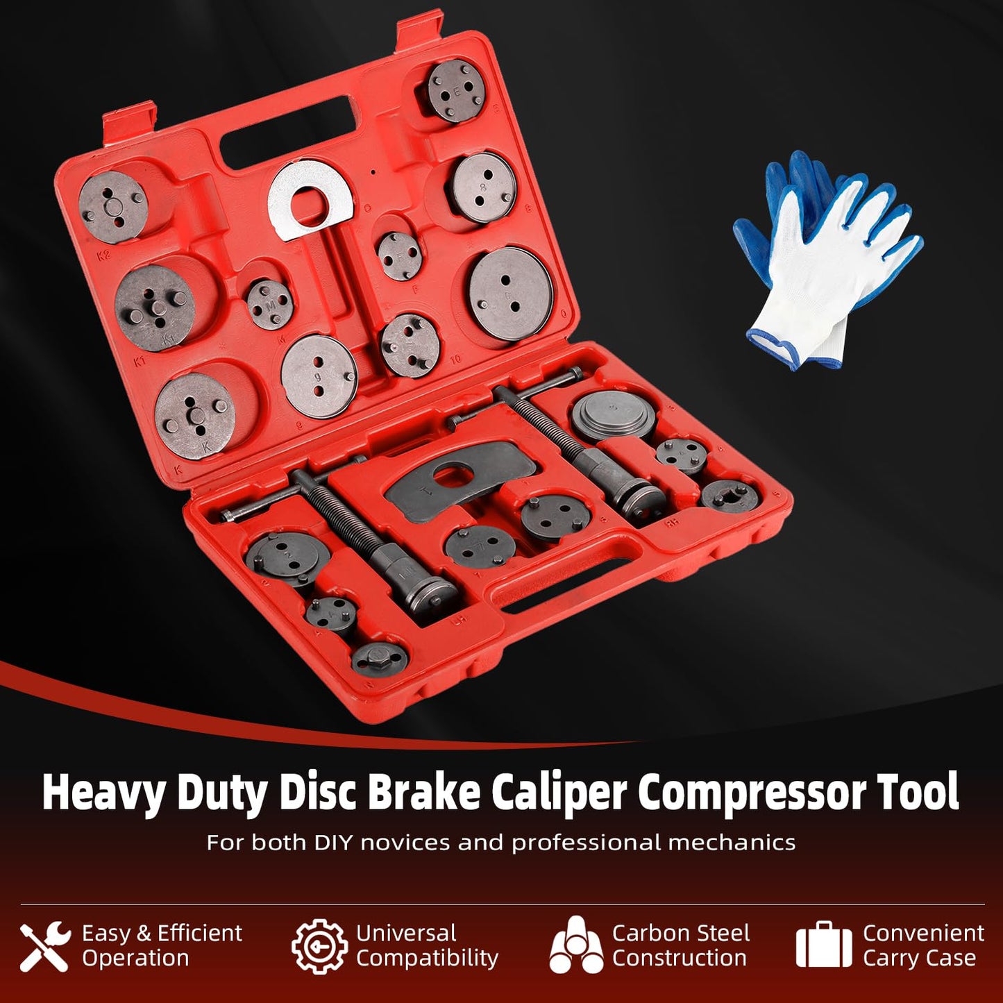 8milelake 22pcs Professional Disc Brake Caliper Wind Back Tool Kit