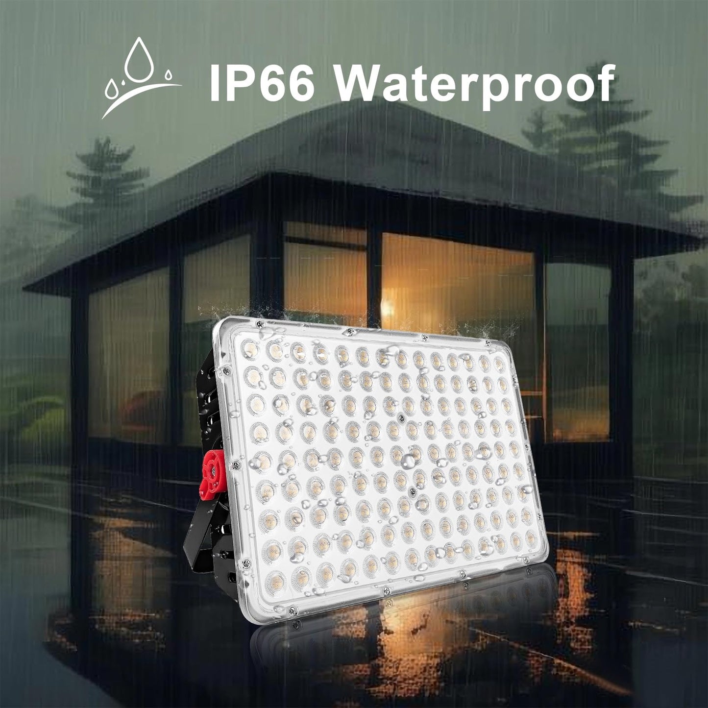 400W LED Flood Light,Super Bright 40000LM FloodLight Outdoor,IP66 Waterproof 6500K Daylight White Outdoor Lights,for Yard,Garden,Playground,Lawn,Garages,Stadium(No Plug)