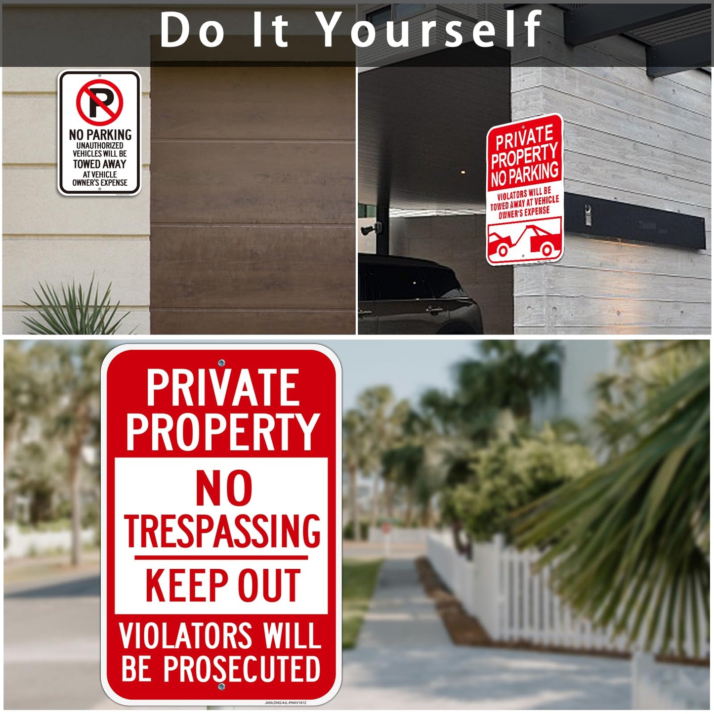 4 Pack Blank Aluminum Sign, 12x18Inch Sublimation Sign Blanks, Heat Transfer Metal Blank Signs, Custom Parking for Crafts Yard Garden Outdoors, Easy to Mount Indoor or Outdoor Use