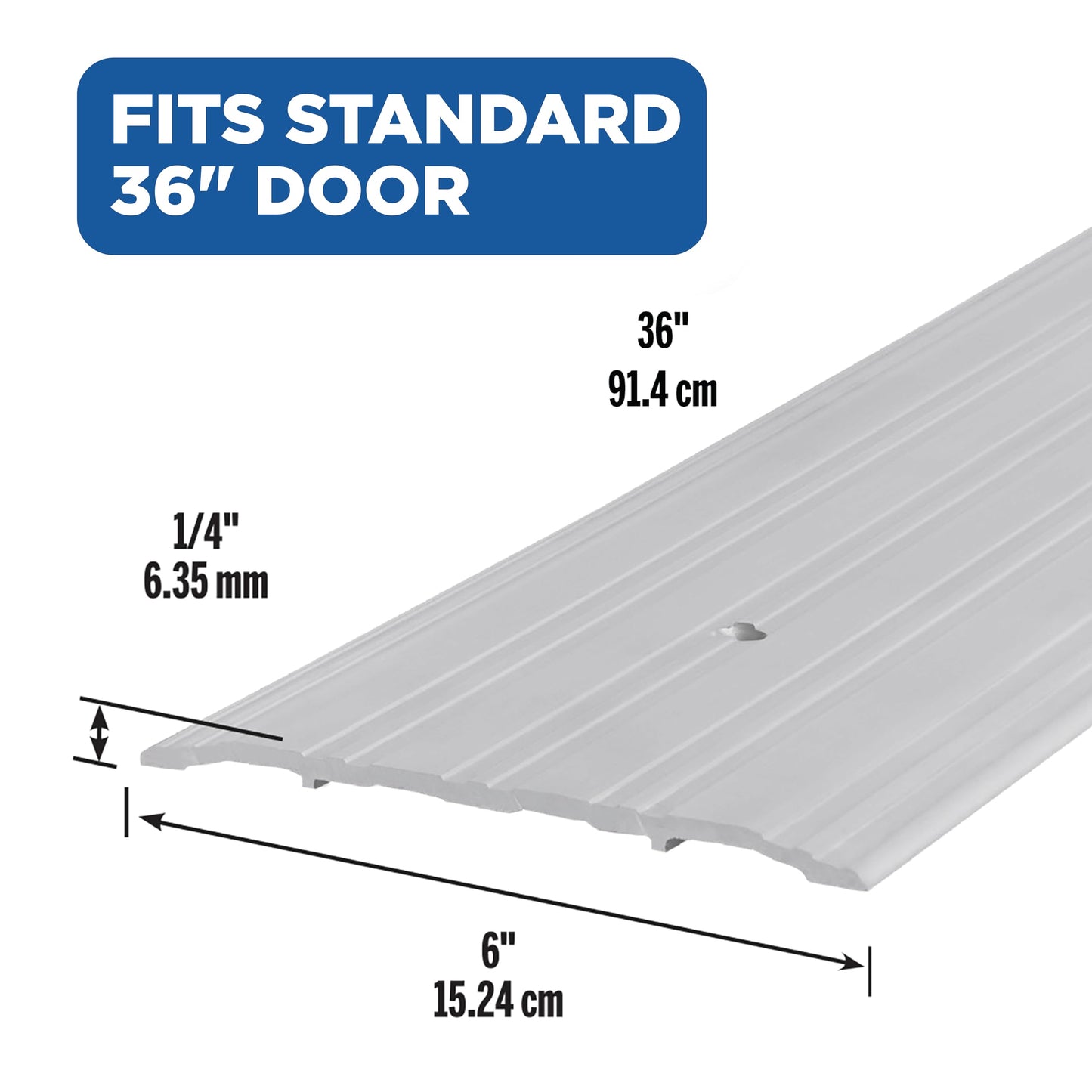 M-D Building Products 68627 1/4-Inch by 6-Inch - 36-Inch TH043 Fluted Saddle, Mill