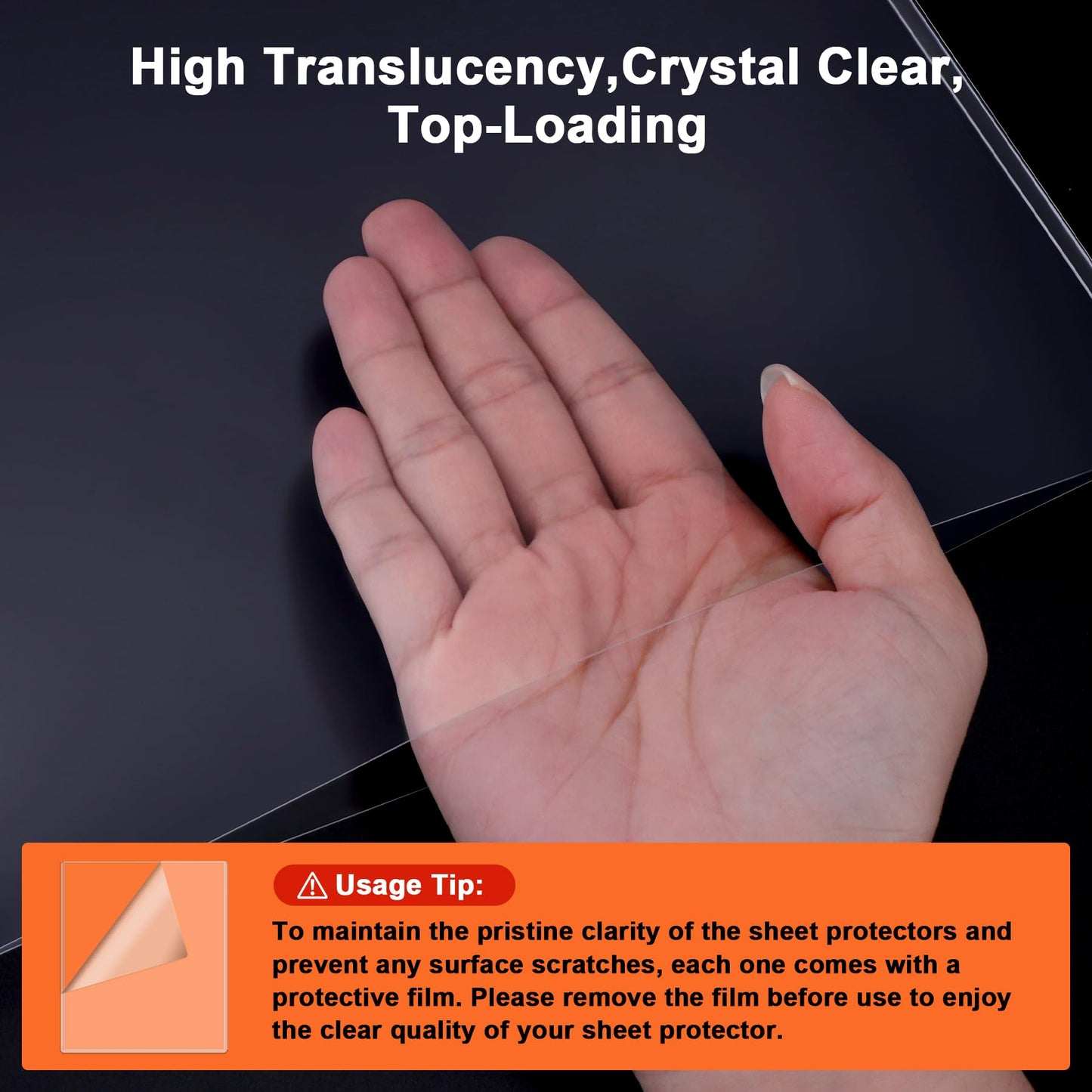 Ndsox 25 Pack 8.5" x 11" Rigid Print Protectors Clear Hard Plastic Sheet Protectors Top Loading for Birth Certificates, Documents, Posters, Photos, Meuns, Heavy Duty No-Hole Plastic Document Sleeves
