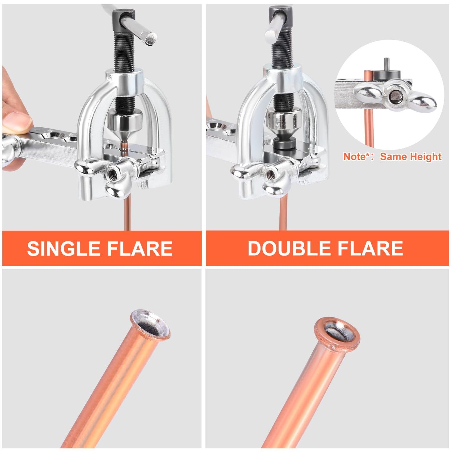 Brake Line Kit - 25 FT 3/16" Copper Coated Brake Line (with 16 Brake Line Fittings and 4 Threads Unions) + Double & Single Flaring Tool Kit (with Tube Cutter and 5 Adapters)
