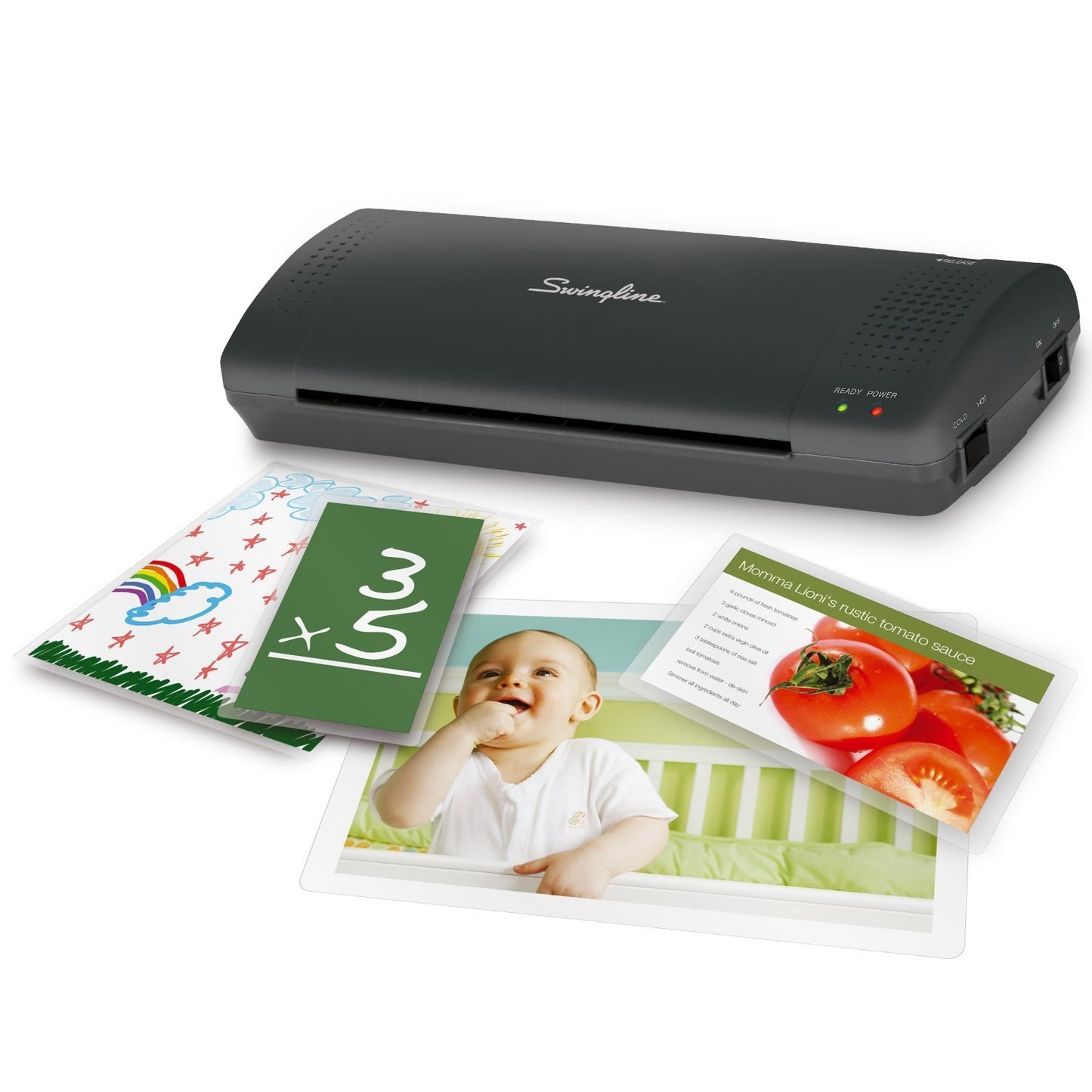 Swingline Thermal Inspire Plus Laminator, 9 Inch Max Width, Quick Warm-Up, Includes 5 Laminating Pouches, Black (6447470185)