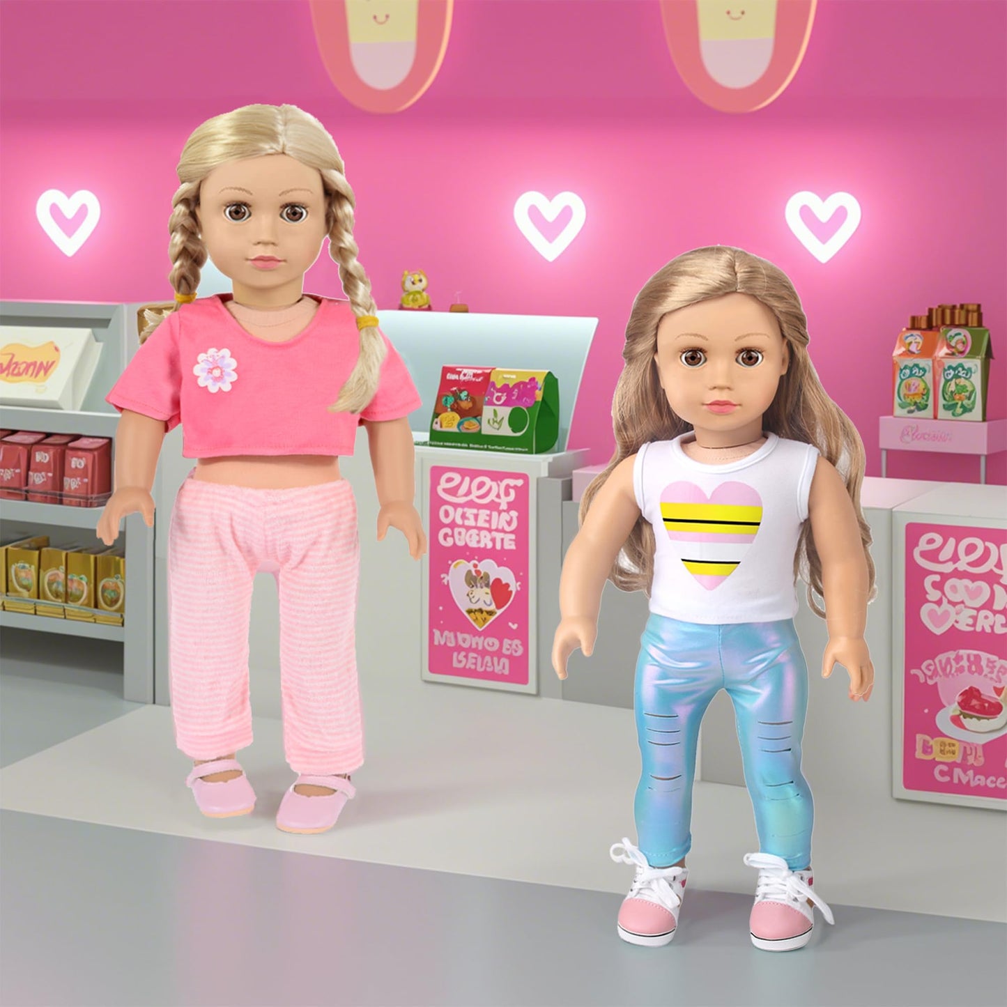 10 Sets 18 inch Doll Clothes and Accessories - Including Mermaid Costume, Stylish Casual Outfit, Swimwear Fit for 18 Inch Doll (No Doll)