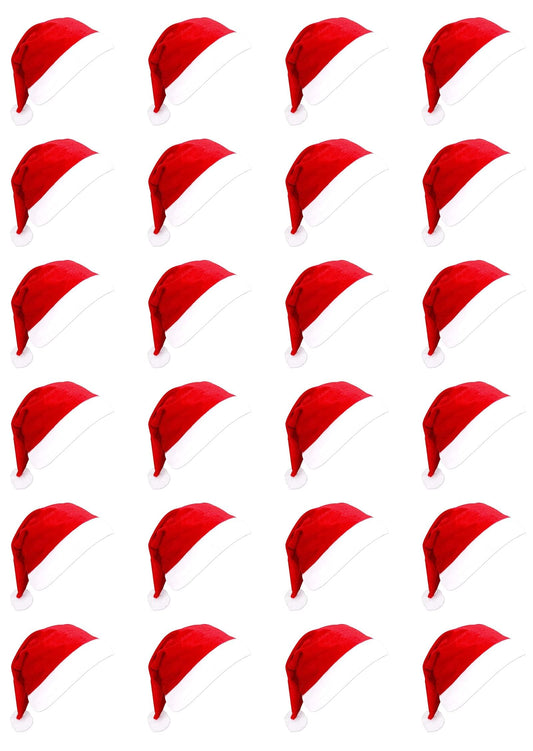 108pcs Sant Hats,Comfortable Santa Hats Adult Bulk,Red Classic Santa Claus Caos for Adults,Gorros De Navidad