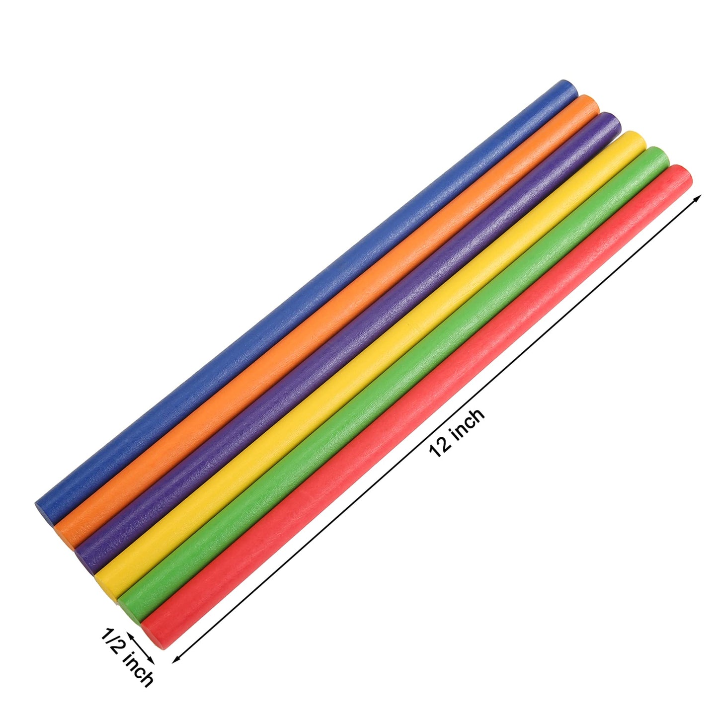 60 Pcs Rhythm Sticks for Kids Bulk, Wood Music Lummi Sticks, 6 Colors