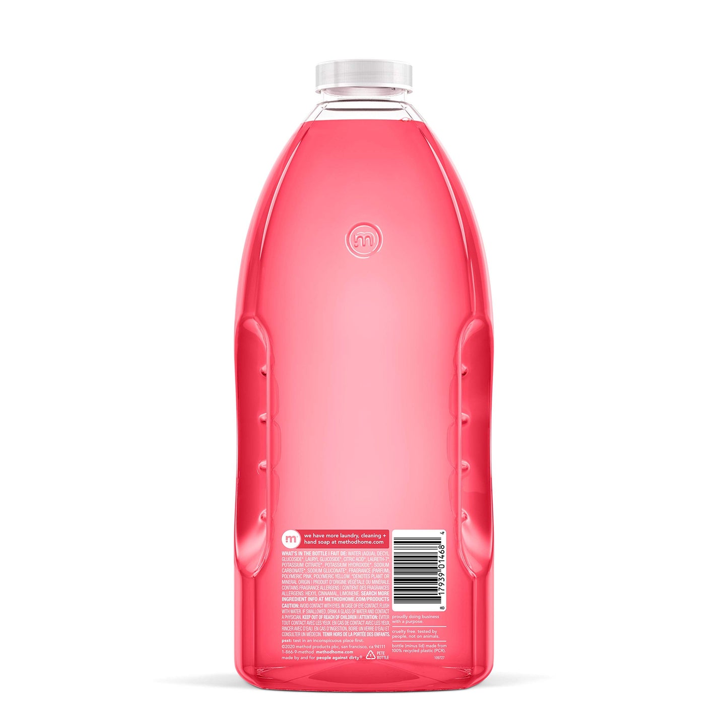 Method All-Purpose Cleaner Refill, Plant-Based & Biodegradable Formula for Multi-Surface Cleaning, Pink Grapefruit Scent, 2 Liter Bottles, 6 Pack (12 Total Liters), Packaging May Vary