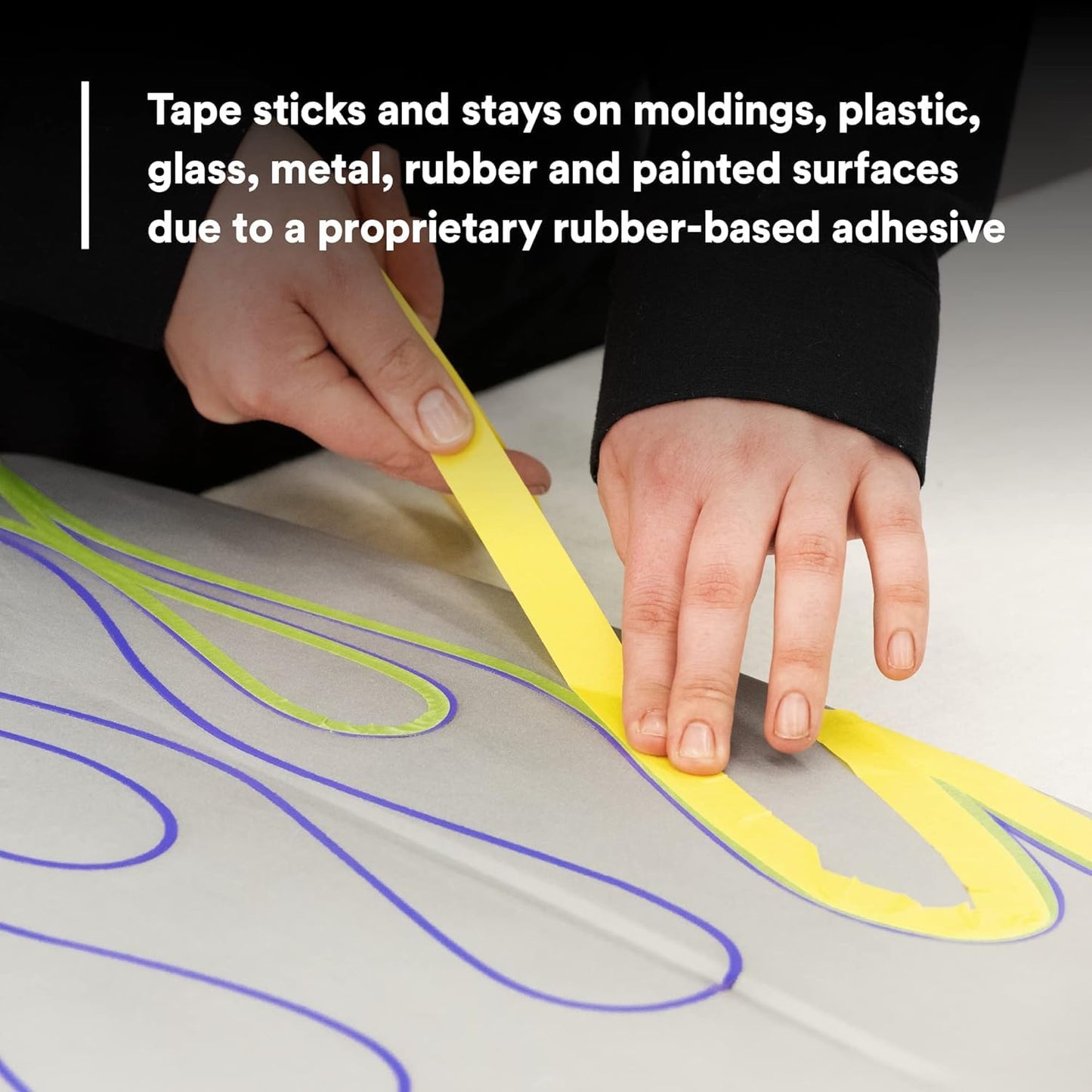 3M 06654 Automotive Refinish YjVuw Masking Tape, 36 mm x 55 m (4 Pack)