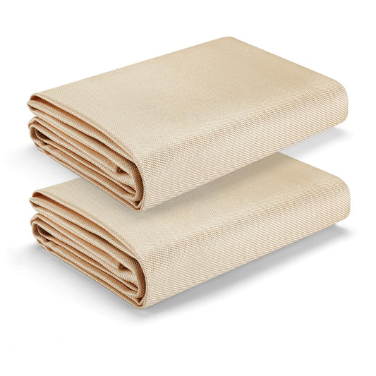 2 Pack Heavy Duty Fiberglass Welding Blanket, 4x6 ft Heat Resistant Blanket with Brass Grommets, Multi-Purpose Welding Mat for Grill, Smoker, Camping, Industrial Use