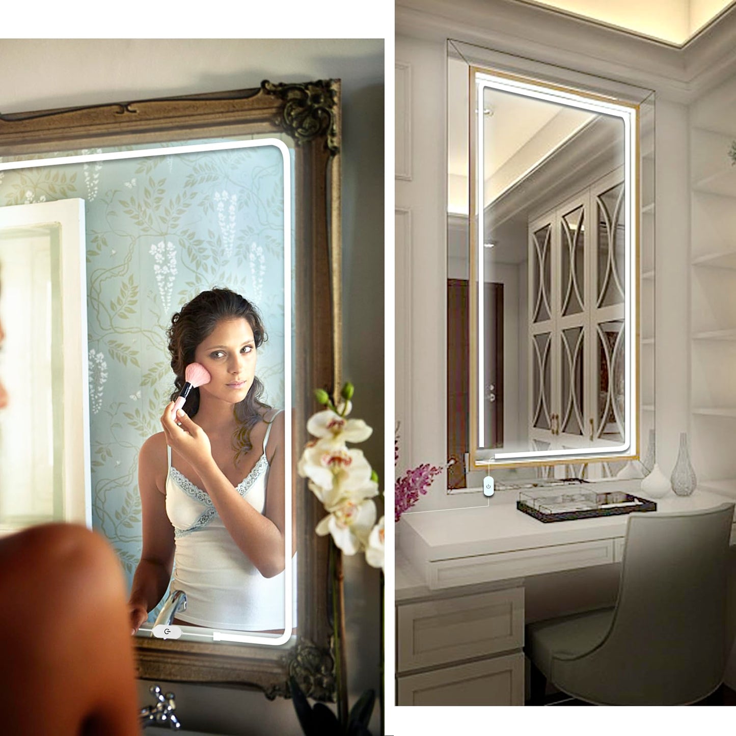 Blikshin Vanity Lights for Mirror,10ft 6000k/Not Dazzling/360LED/Dimmable Mirror Lights Stick On,ELT Approval 12v Light for Vanity Stick On,for Bathroom/Dressing/Full Body