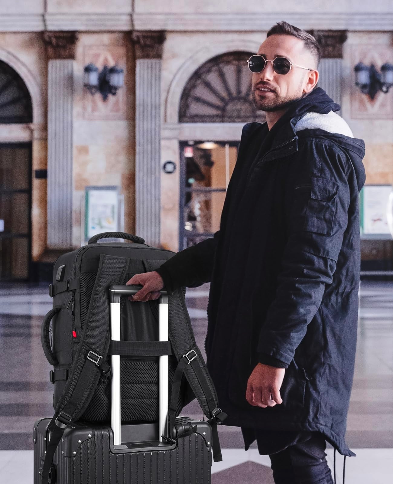 Carry On Backpack,Travel Backpack Laptop Bag Airline Approved for Men Women,Weekender Bag Sac à Dos