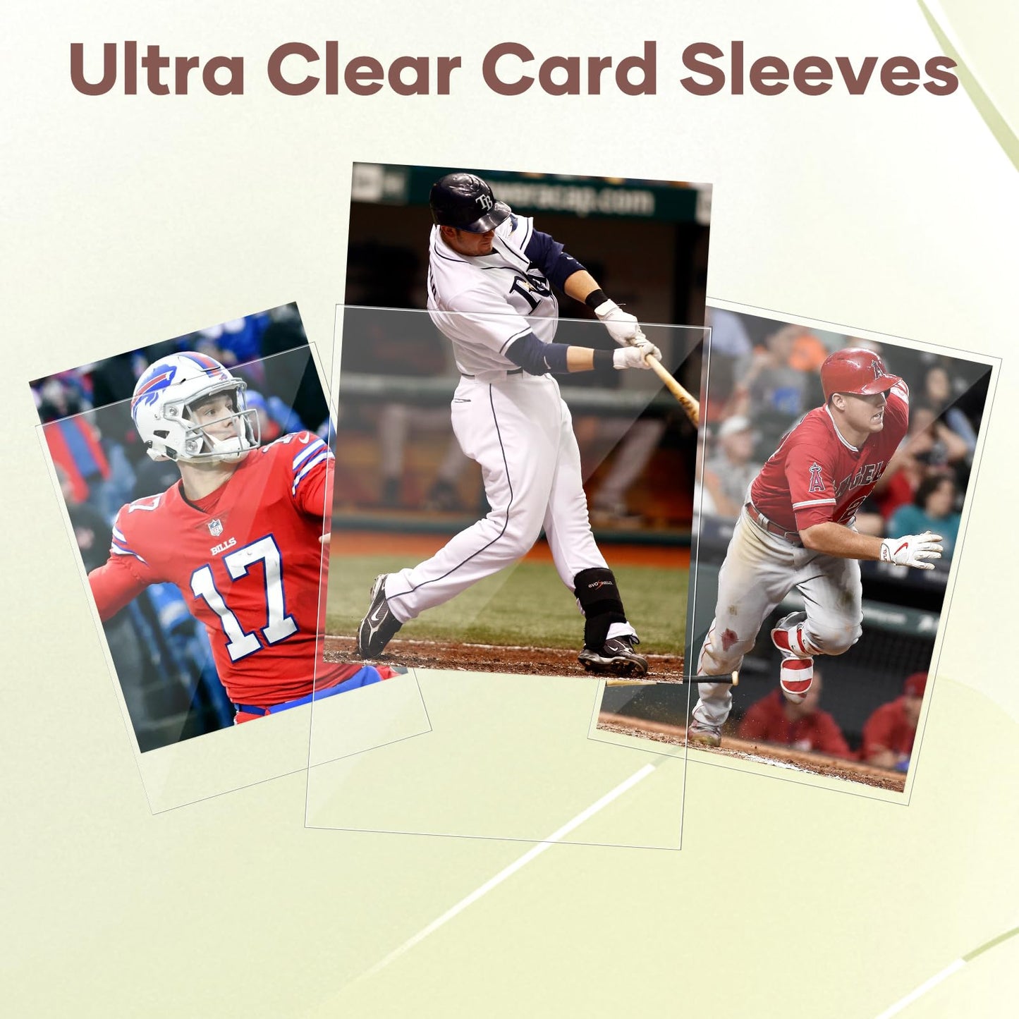 1200 Counts Card Sleeves, Clear Trading Card Sleeves, Ultra Soft Hockey Cards Sleeves, Plastic Card Protector for Standard Cards Fit for MTG, Hockey, Sports, Game Cards
