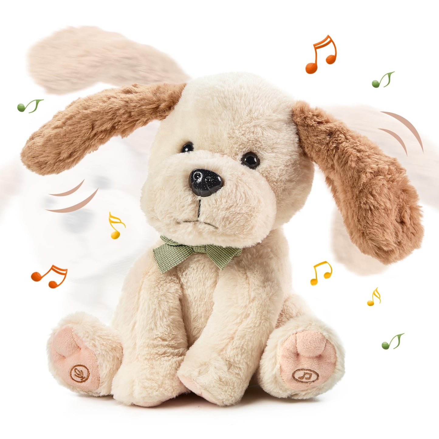 TUMAMA Baby Animated Plush Dog, Interactive Singing Talking Puppy Dog Stuffed Animal Toys, 10”