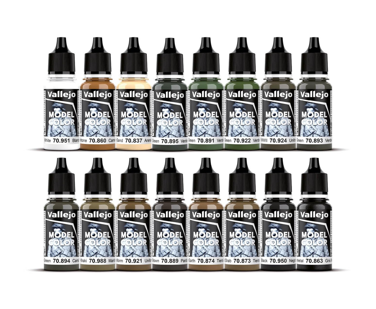 Vallejo WWII Allied Forces Paint Set #9, 17ml