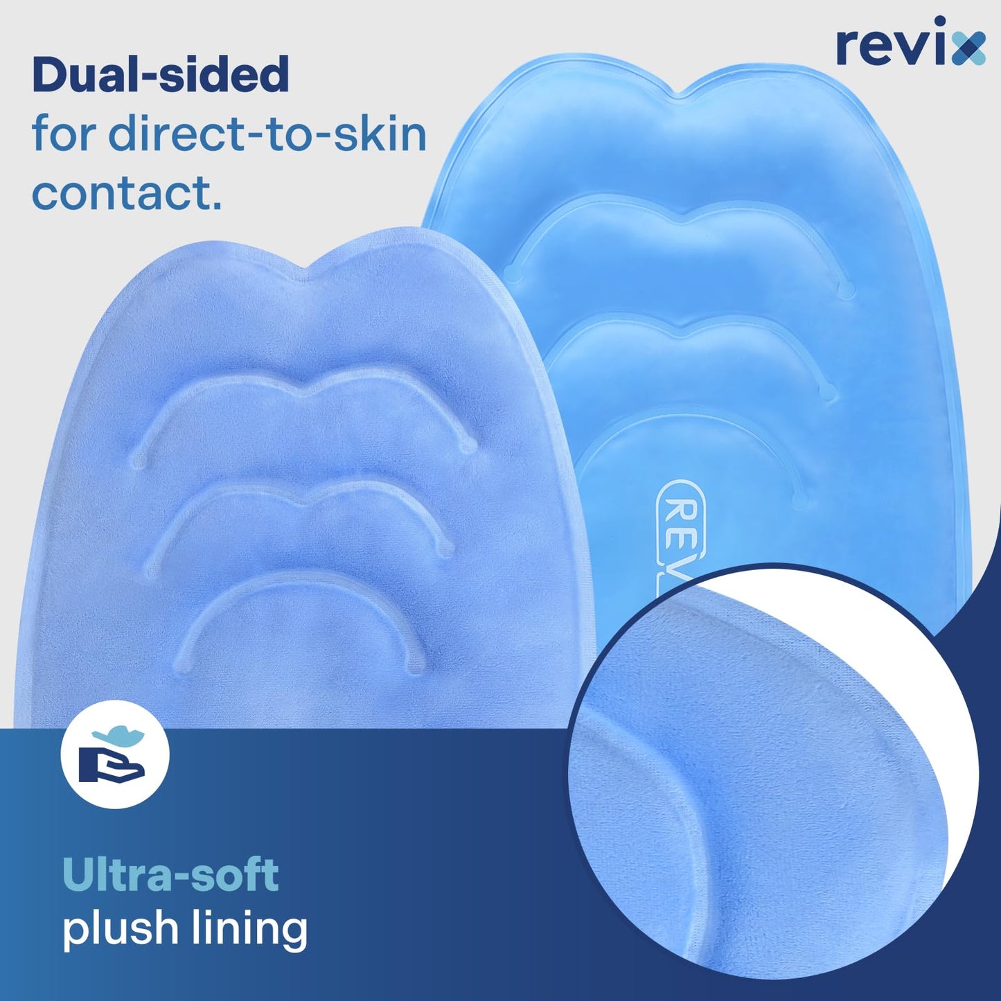 REVIX 20" XXXL Ice Pack for Knee, Back, Shoulder, Reusable Gel Knee ice Packs to Reduce Discomfort, Ice Knee Wrap with Cold Compression for Ease Fatigue and Promote Flexibility, Set of Two
