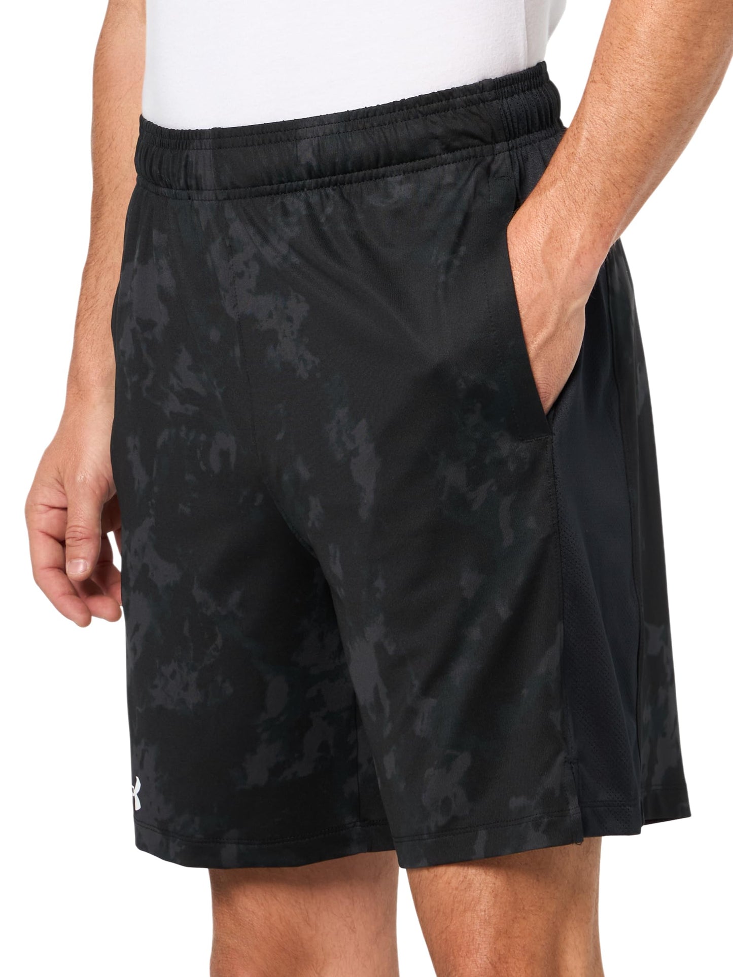 Under Armour Men's Train Stretch 2.0 Shorts, (003) Black / / White, X-Large