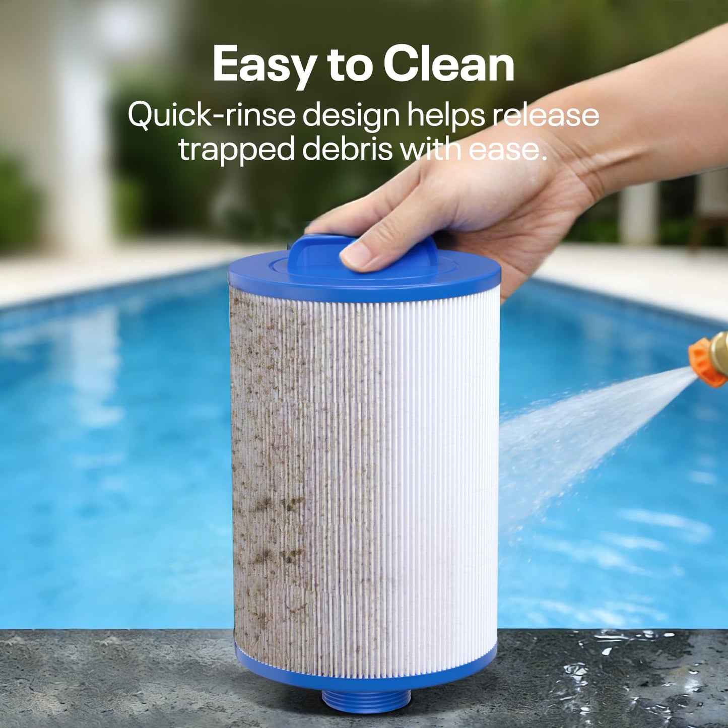 POOLPURE Replacement Filter for PMAX50P4, Unicel 5CH-35,Filbur FC-0300, Baleen AK-90109, Excel Filters XLS-526, Darlly 50353, Pure N Clean PC-0300, SD-00780, SD-00650 Filter Cartridge (1 1/2" MPT)