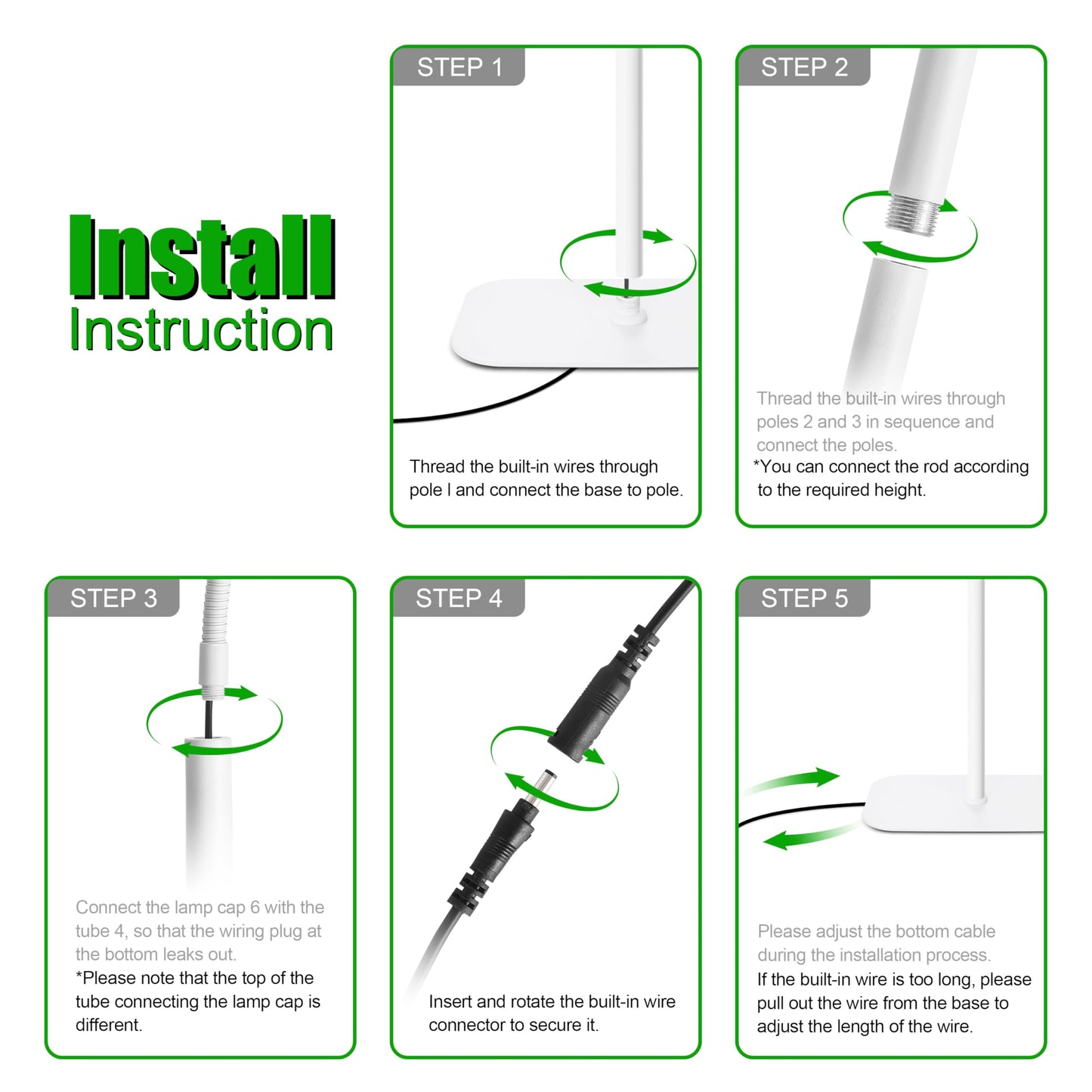 LED Full Spectrum Grow Lamps for Indoor Plants with 3/9/12H Timer, 10 Level Dimmable, Height Adjustable Standing Plant Light for Large Tall Small Plants - Matte White, Halo Ring Floor Grow Light