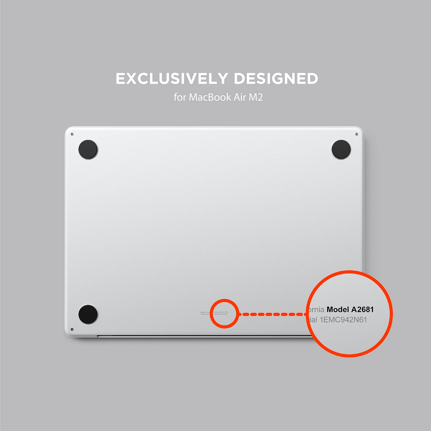 Satechi Eco Hardshell Case, MacBook Air 13 inch Case M4/M3/M2, Slim & Lightweight, Hub-Friendly Design - Clear