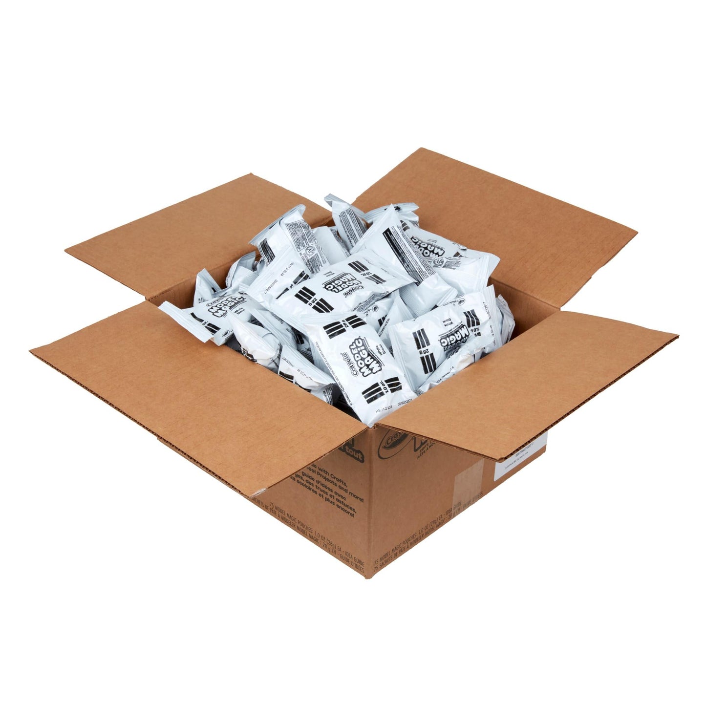 Crayola Model Magic White, Modeling Clay Alternative, Bulk School Supplies Classpack,75 Single Packs, 1 oz