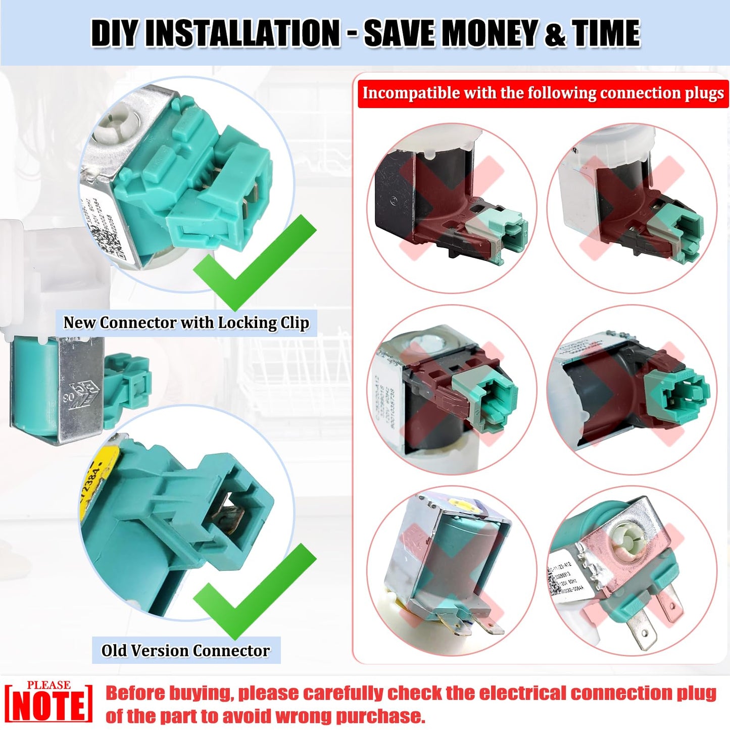 622058 00622058 Dishwasher Water Inlet Valve - Dishwasher Water Valve Replacement Parts AP4927070 PS3491417 33299010