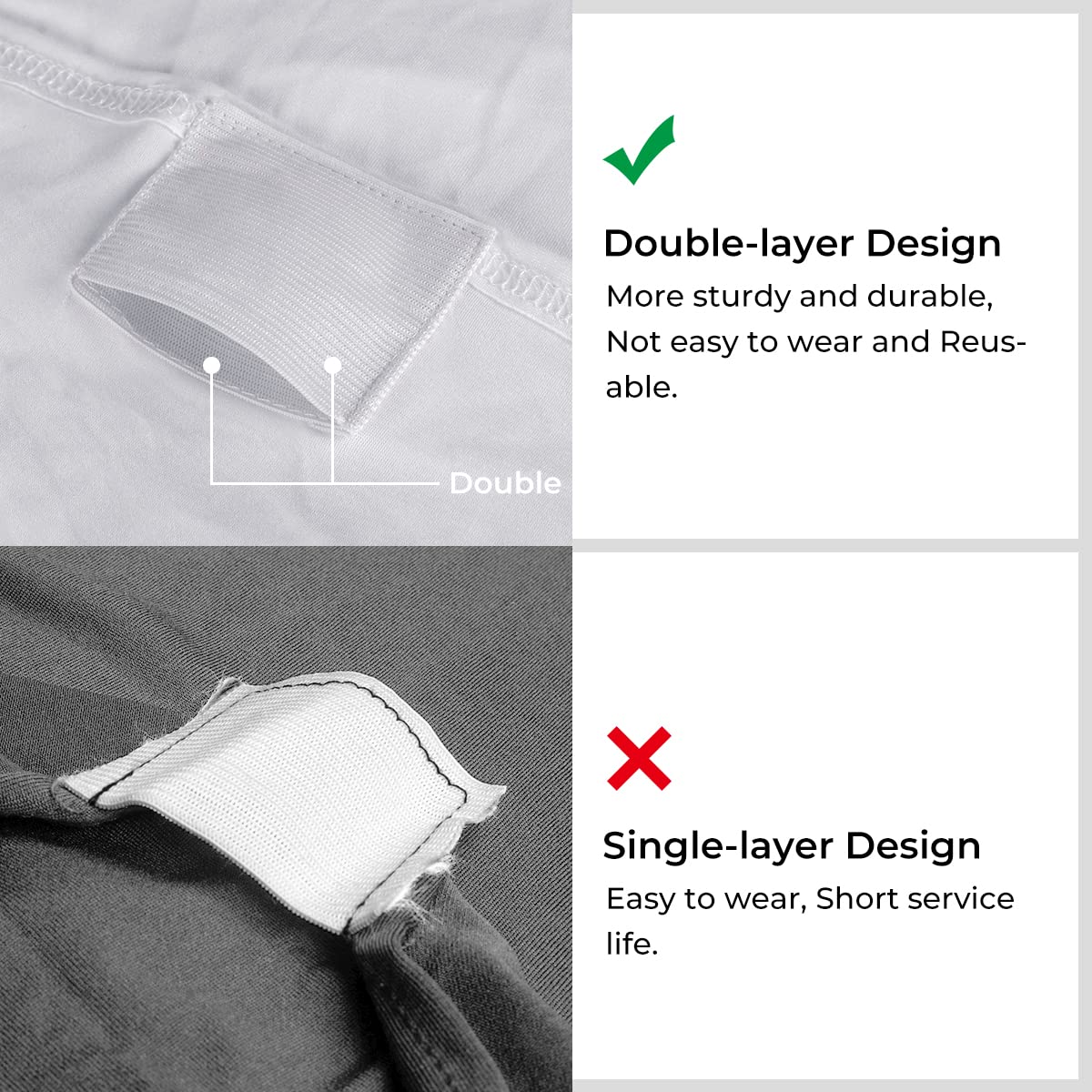 Spandex Chair Covers, Babenest Upgraded 10PCS Banquet Washable Stretch Fitted Chair Slipcovers, Elastic Universal Dining Room Chair Protector for Party Celebration Holiday Wedding (White)