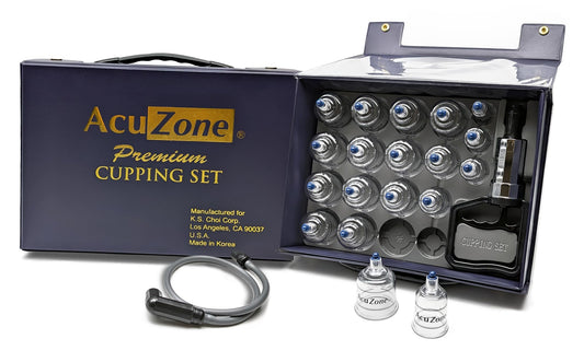 AcuZone Premium 19 Pcs Plastic Cupping Set with Extension Tube