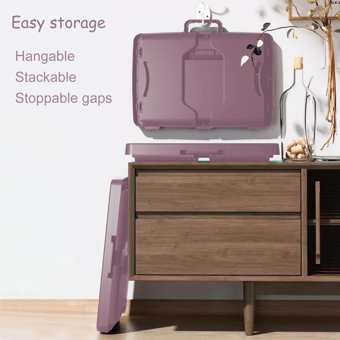 Tlingsd Folding Lap Desk for Bed with Compartments Storage Pocket,Color Foldable Laptop Table for Children's Activities,Bed Desk,Laptop Desk, Breakfast Table, Bed Table, Serving Tray (Purple)