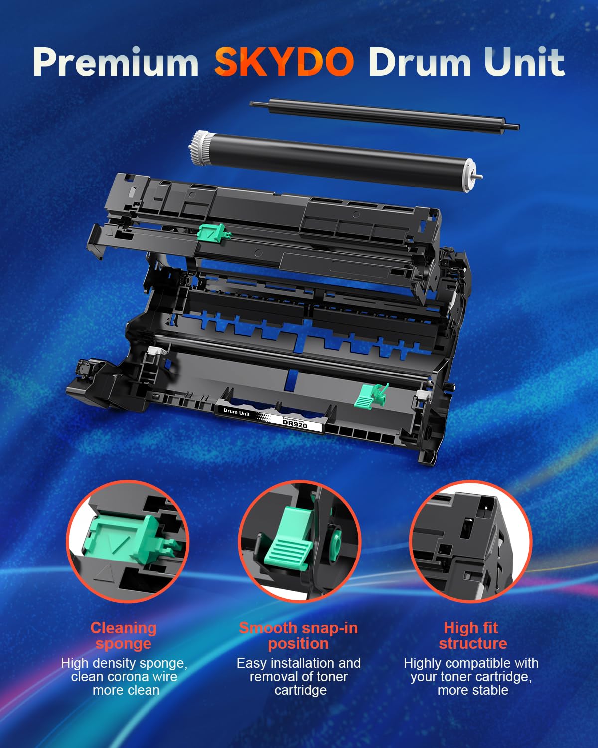 DR920 Drum Unit Replacement for Brother DR-920 DR 920 Use with HL-L5210 HL-L5215DW HL-L6210DW HL-L6217DW HL-L6310DW HL-L6415DW DCP-L5510DN Printer (Drum Only)