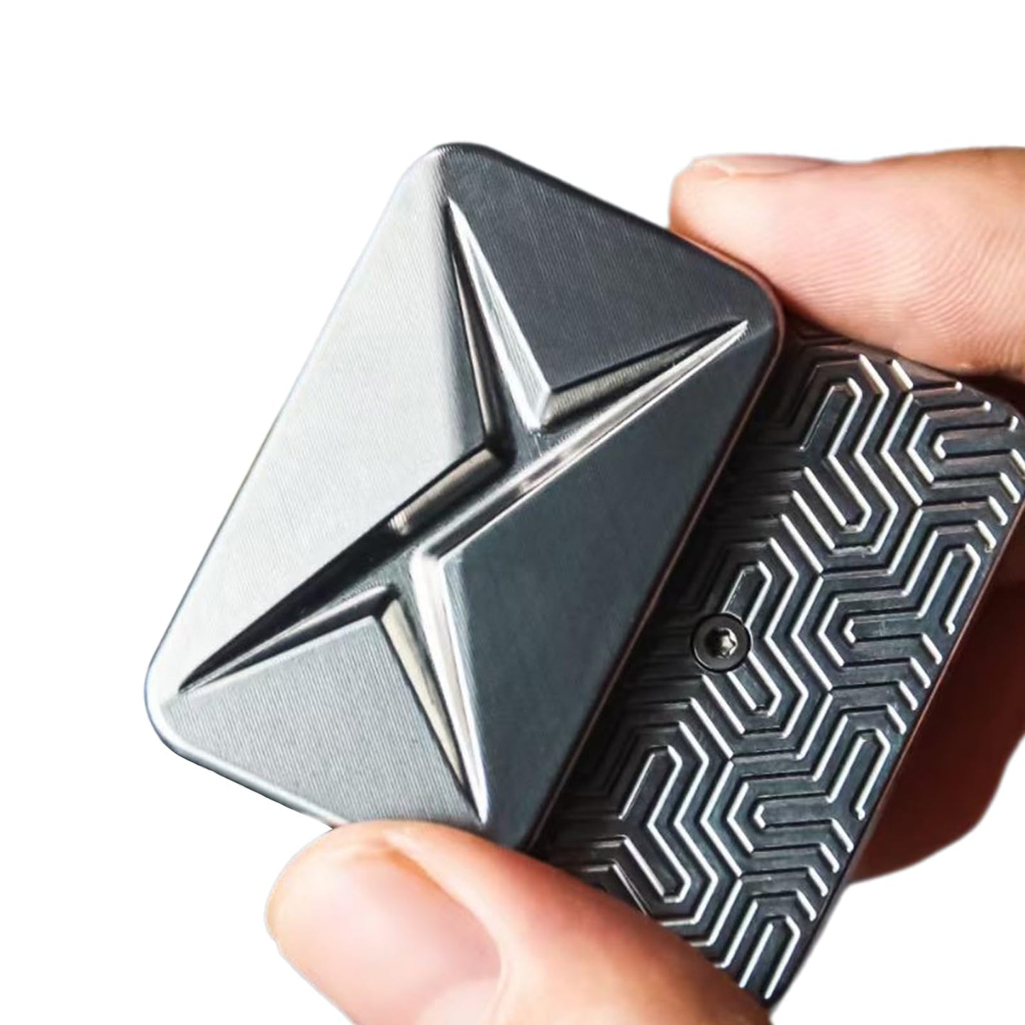 JUDIXY Lightning Infinite Fidget Slider Metal Magnetic Haptic Fidget Toys for Adults Anxiety/ADHD/Stress Relief (Silver Gray)