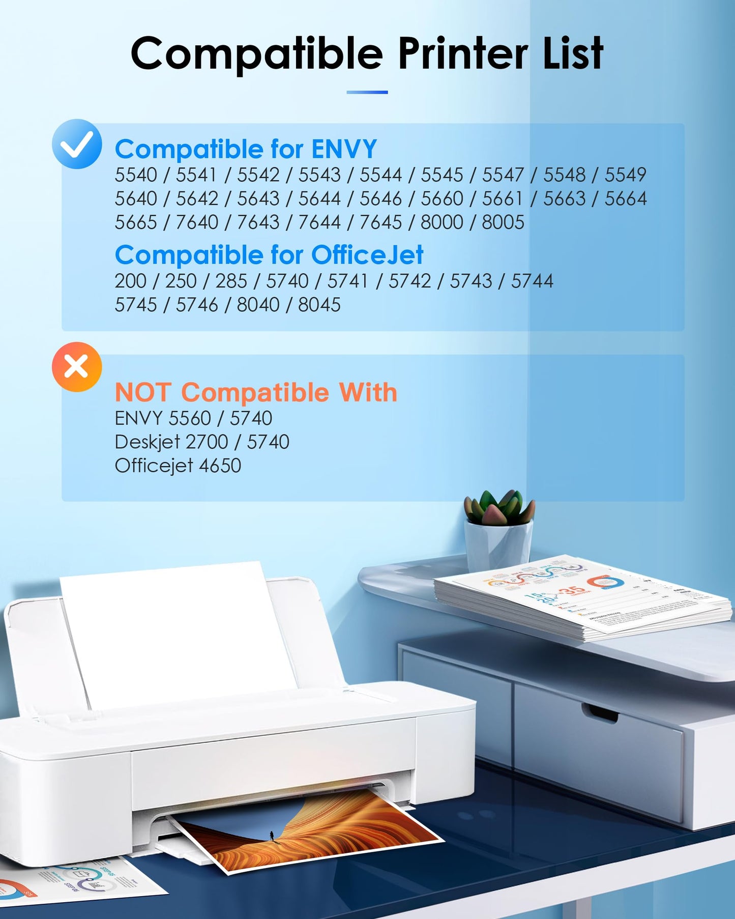 Remanufactured Ink Cartridge Replacement for Ink 62 62 Ink 62XL Ink Works with Envy 5540 5549 5640 5660 7640 7645 OfficeJet Mobile 250 200 OfficeJet 5740 5741 8040 Printer (2 Pack)