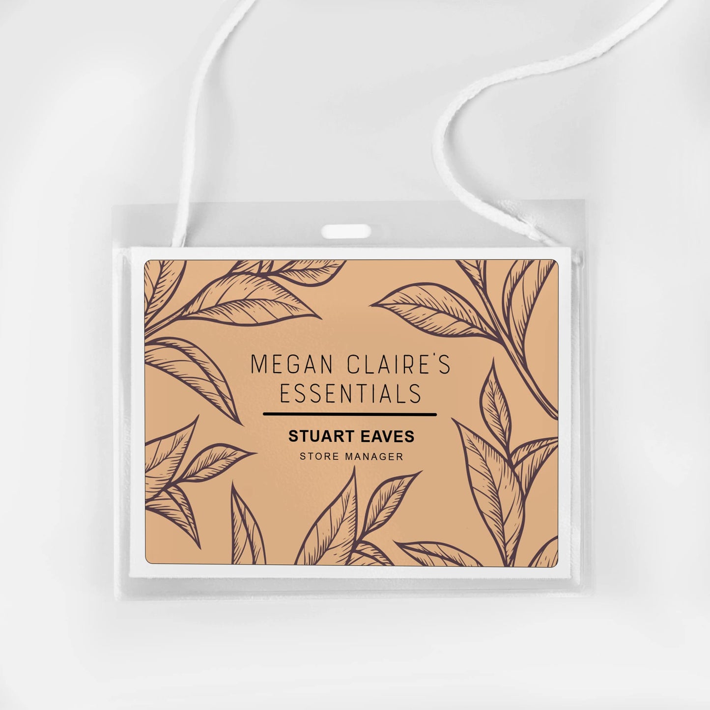 Hanging Style Name Badges, Flexible Holder, 3" x 4", White