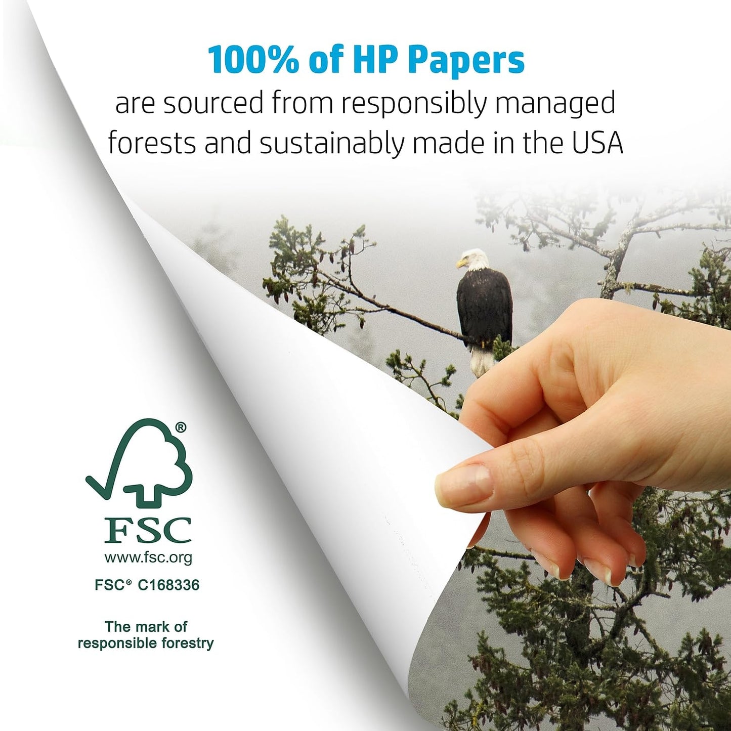HP Printer Paper 11 x 17 paper Office 20 lb 1 Ream 500 Sheets 92 Bright Made in USA FSC Certified Copy Paper HP Compatible 172000R