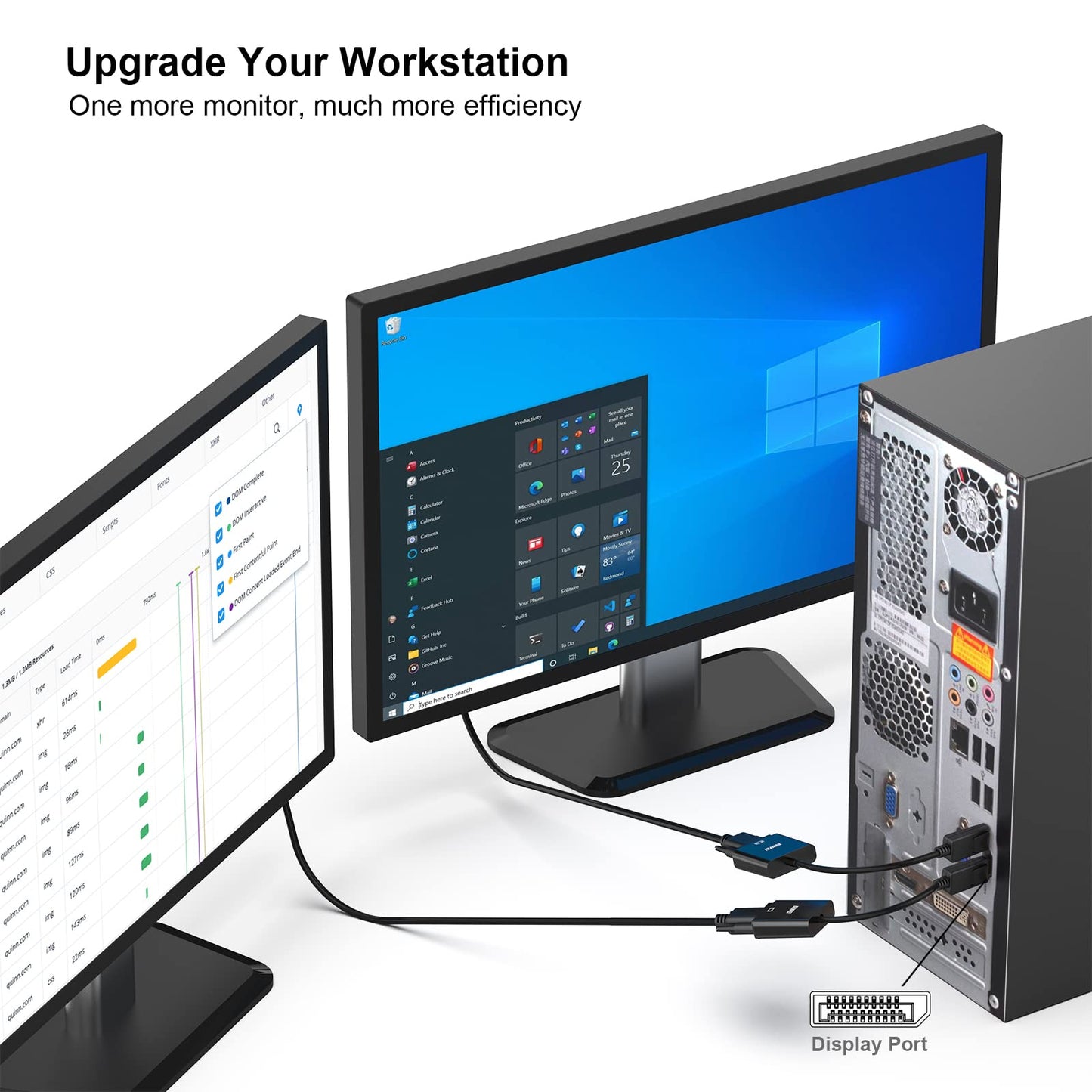 BENFEI DisplayPort to VGA 10 Pack,Gold-Plated Uni-Directional DP Computer to VGA Screen Adapter 1080P (Male to Female) Compatible for Lenovo, Dell, HP, ASUS