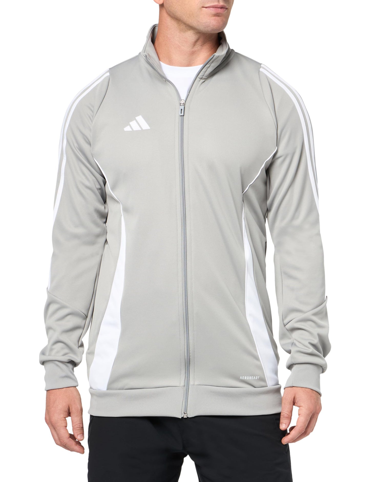 adidas Men's Tiro 24 Training Jacket, Team Mid Grey/White, Medium
