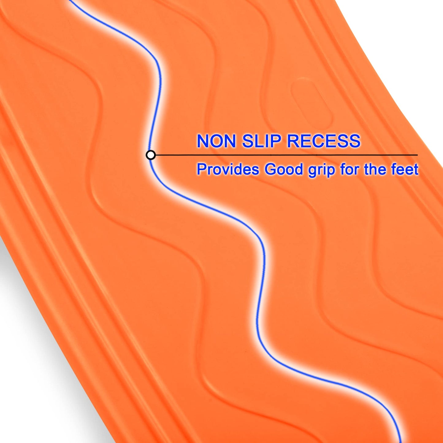 Balance Board Kids - 90x29 cm - Montessori Vestibular Waldorf Rocker Plastic Non Slip Board - Kid Yoga Curvy for Toddlers Kids Boys Girls and Adults - Indoor Outdoor Balancing, Max Load 91 kg