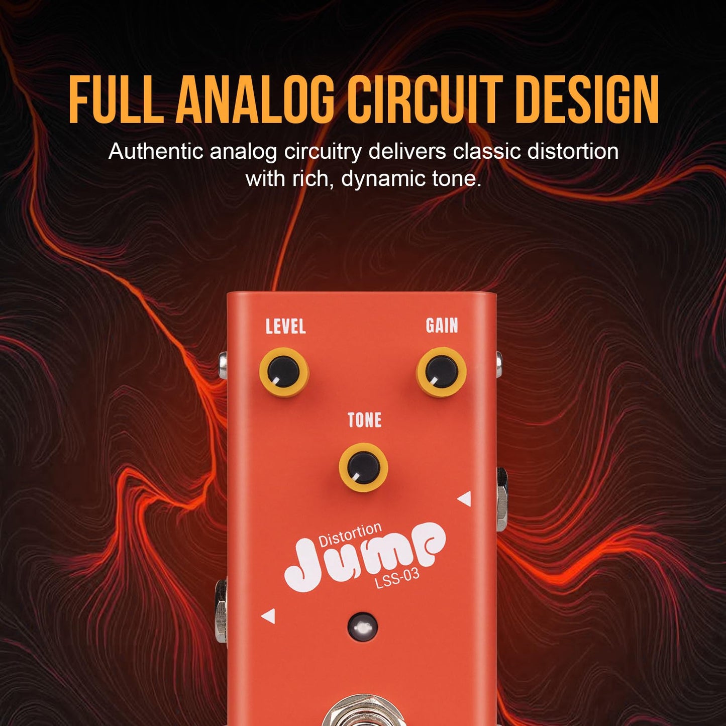 SHAEVLE Distortion Guitar Pedal Crunch-Style– All-Analog Circuit, True Bypass, Compact Design for Classic Amp-Like Drive (Crunch Distortion)