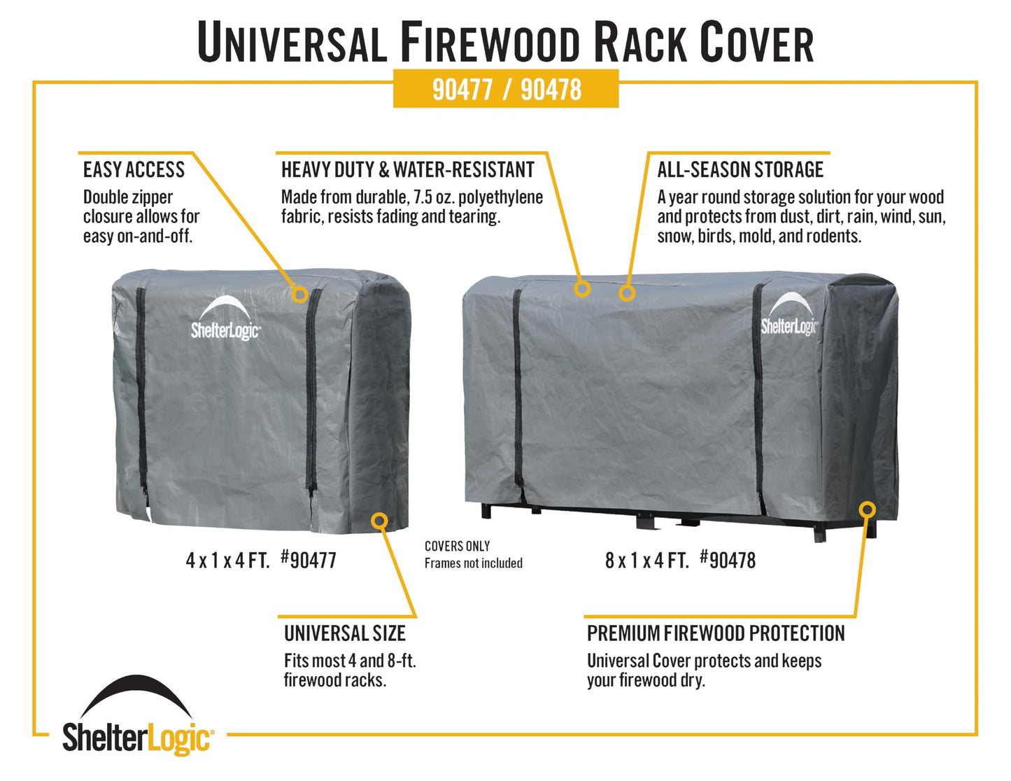 ShelterLogic Universal Full Length Cover, 8-Foot