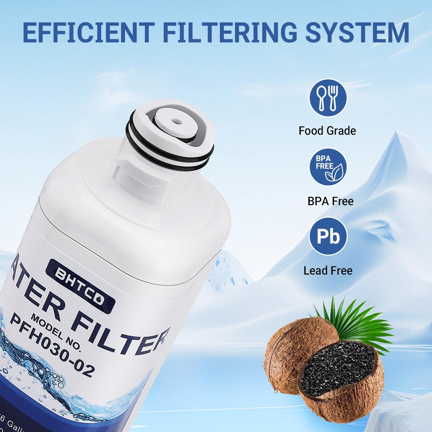 Water Filter for Samsung RF23BB8600QLAA/ RF30BB6600QLAA/ RF30BB660012AA/ RF30BB6200QLAA/ RF29BB8600QLAA/RF29BB860012AA/ RF30BB620012AA Refrigerator Replacement - 2 PCS