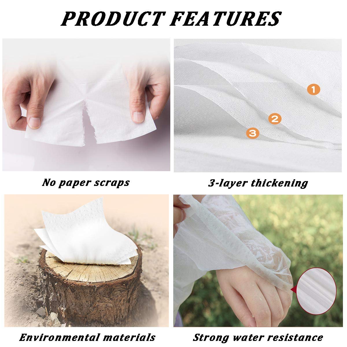 Car Tissue Refill, Disposable Facial Tissues, Disposable Face Towel, Facial Tissues Travel Size Pack for Car or Purse, 16 Packets, 480 Sheets, Soft and Comfortable