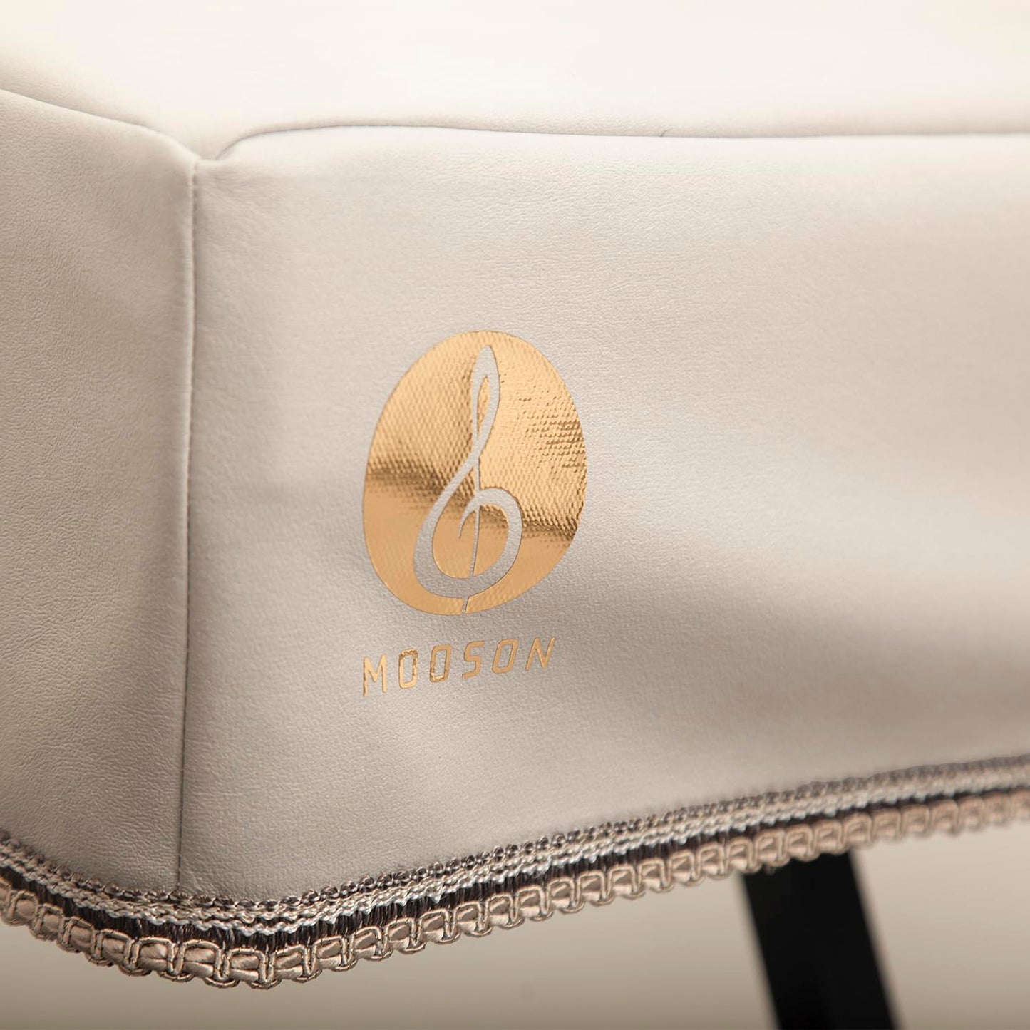 Mooson White Keyboard Piano Cover, Digital Piano Dust Cover, Waterproof, Specialized Protective Fabric, 53*12 Inches