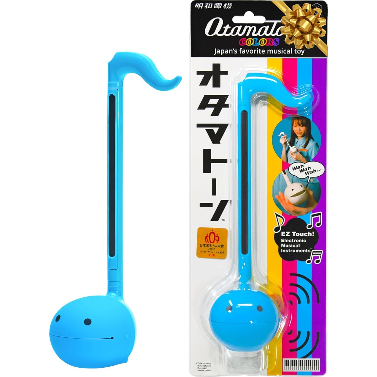 Otamatone Blue [English Manual] Portable Electronic Musical Instrument Synthesizer with Music Practice Sheet Gift for Kids and Adults Beginners