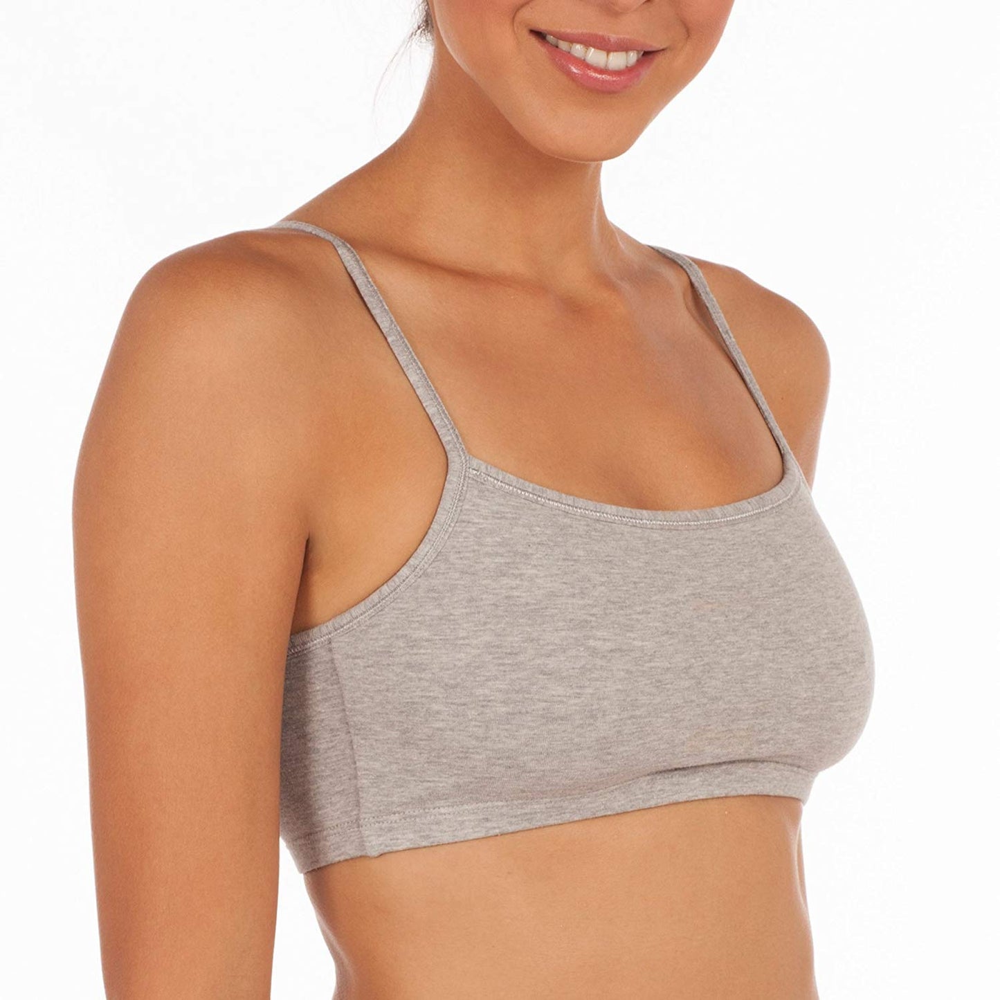 Fruit of the Loom Women's SPAG Sports Bra, White/Heather Gray/Black, 38 (Pack of 6)