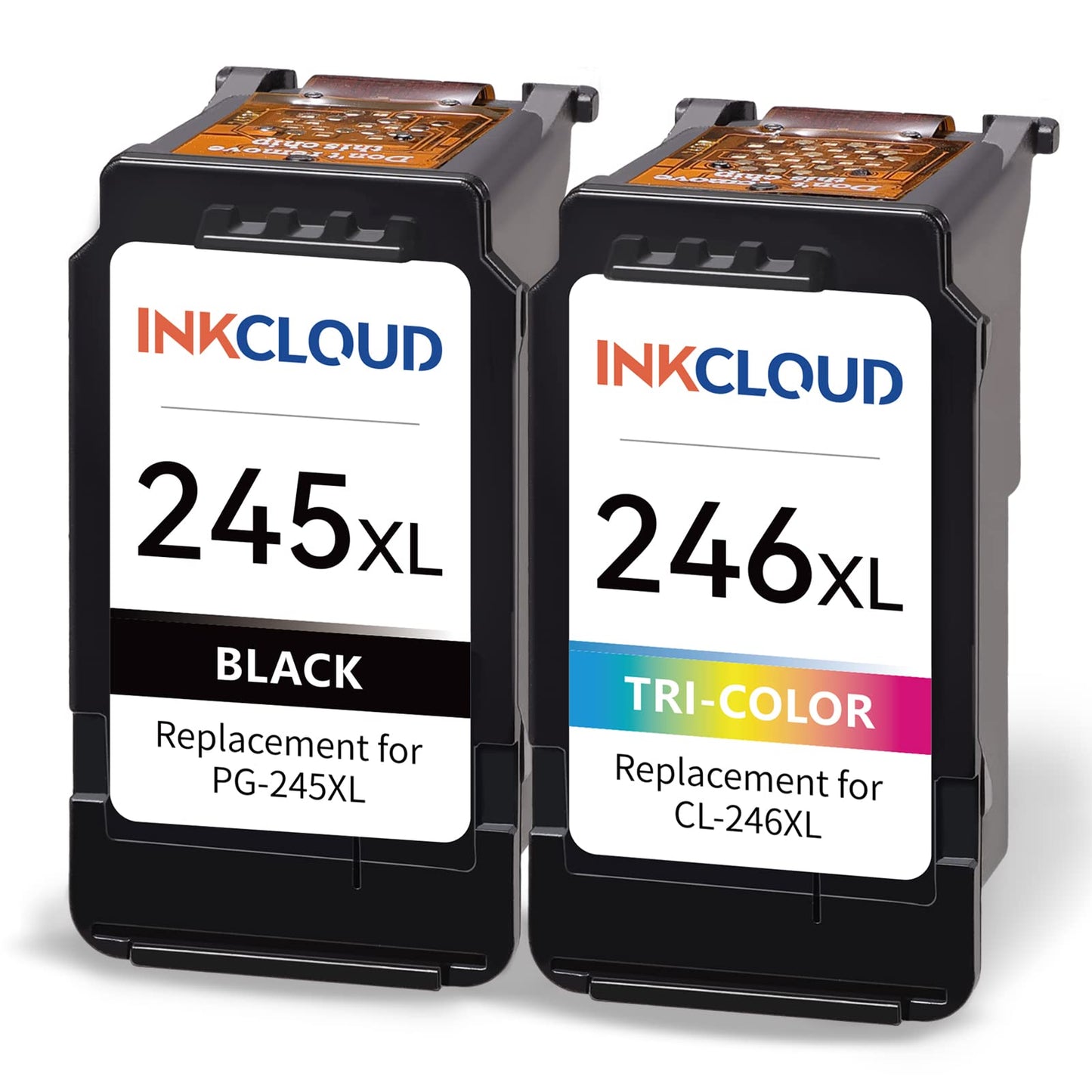 Ink Cartridges Compatible with Canon PG-245XL CL-246XL PG-243 CL-244 for Canon Pixma MX492 MX490 MG3022 MG2920 MG2522 TR4520 TS3122 TS202 MG2420 MG2520 MG2922 IP2820 Printer Ink (1 Black,1 Tri-Color)