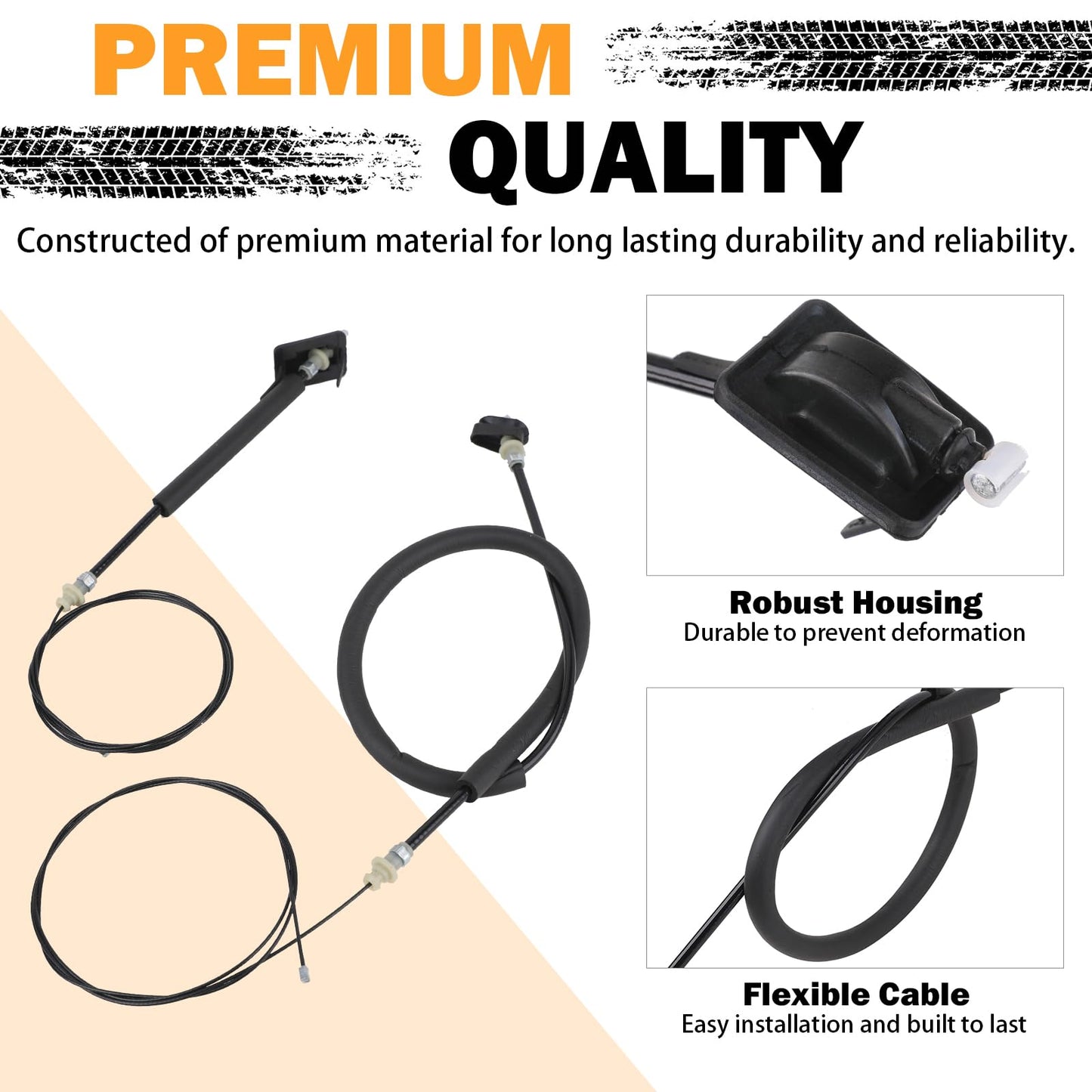 Power Sliding Door Cable Kit Left and Right Side, Compatible with 2011-2020 Honda Odyssey 3.5L V6, Replaces 72546-TK8-A01, 72546TK8A01, 72546 TK8 A01 Rear Slide Door Repair Set