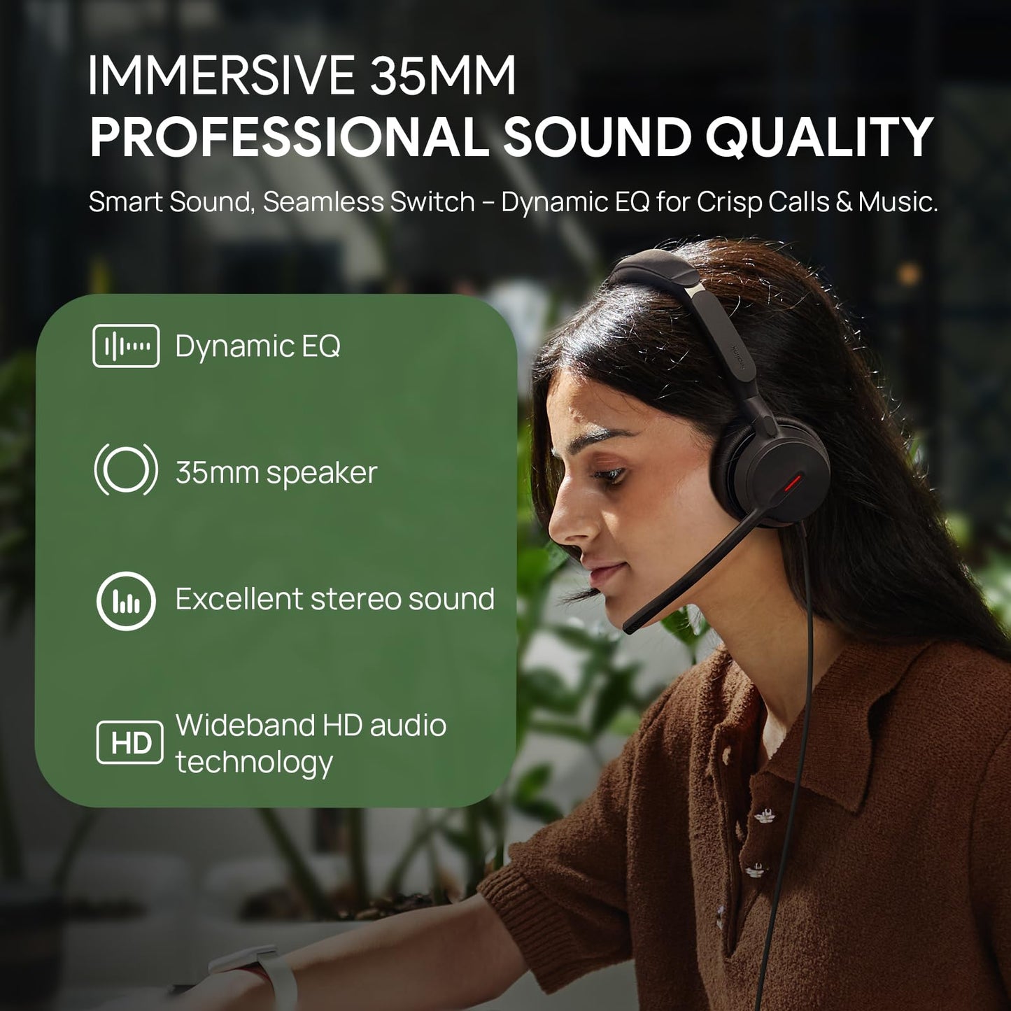 Yealink UH44 Teams Certified USB Wired Headset with 2 Noise Cancelling Mics,Stereo Sound for PC,Laptop,Teams,Zoom,Call Center,Home Office,Inline Controls,Comfort Ear Cushions,USB-C/A,Busylight
